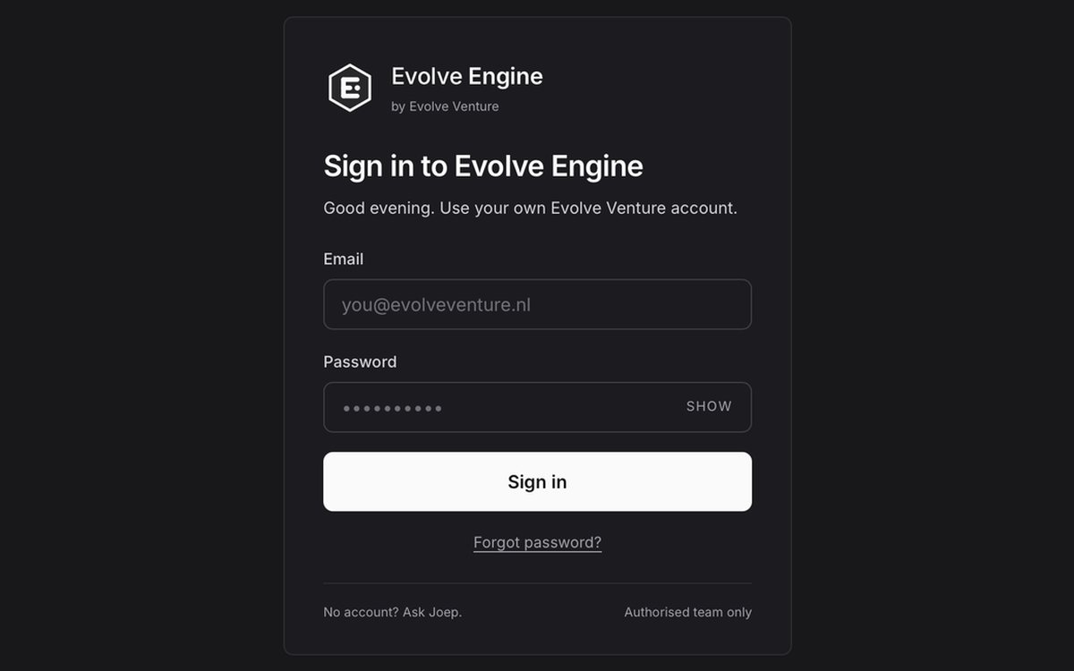 Beveiligd inlogscherm van een dashboard op maat